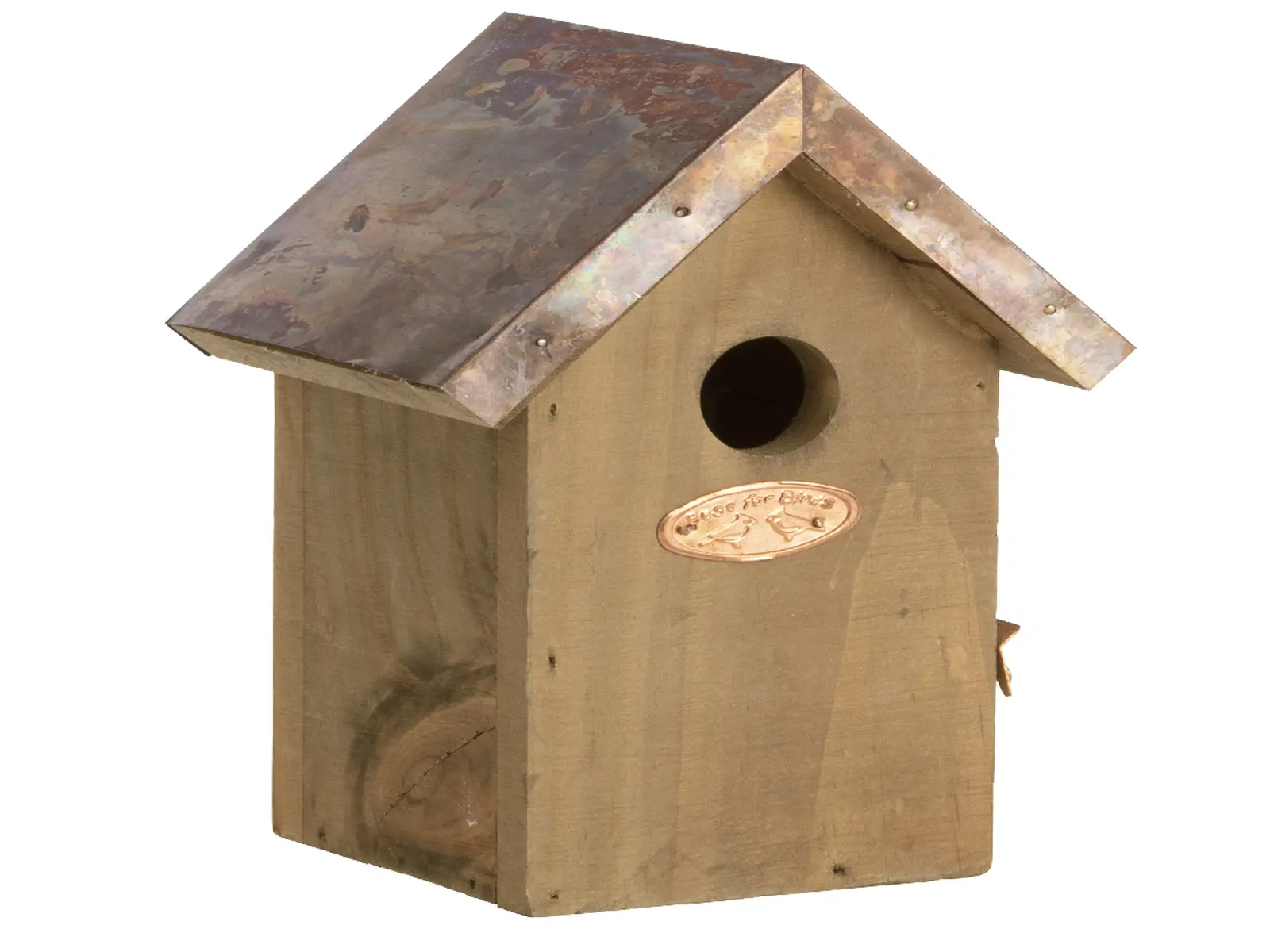 Dřevěná Budka BEST FOR BIRDS antik, měděná střecha - Střízlík obecný 20 cm|Esschert Design