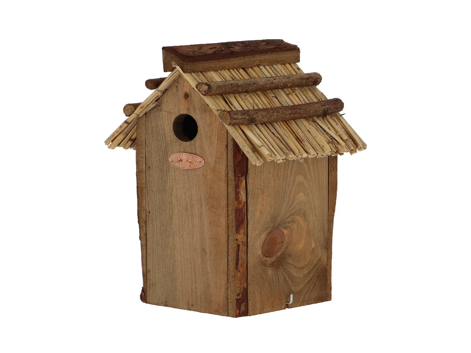 Dřevěná Budka BEST FOR BIRDS antik, slaměná střecha - Sýkora koňadra 32 cm (DOPRODEJ)|Esschert Design