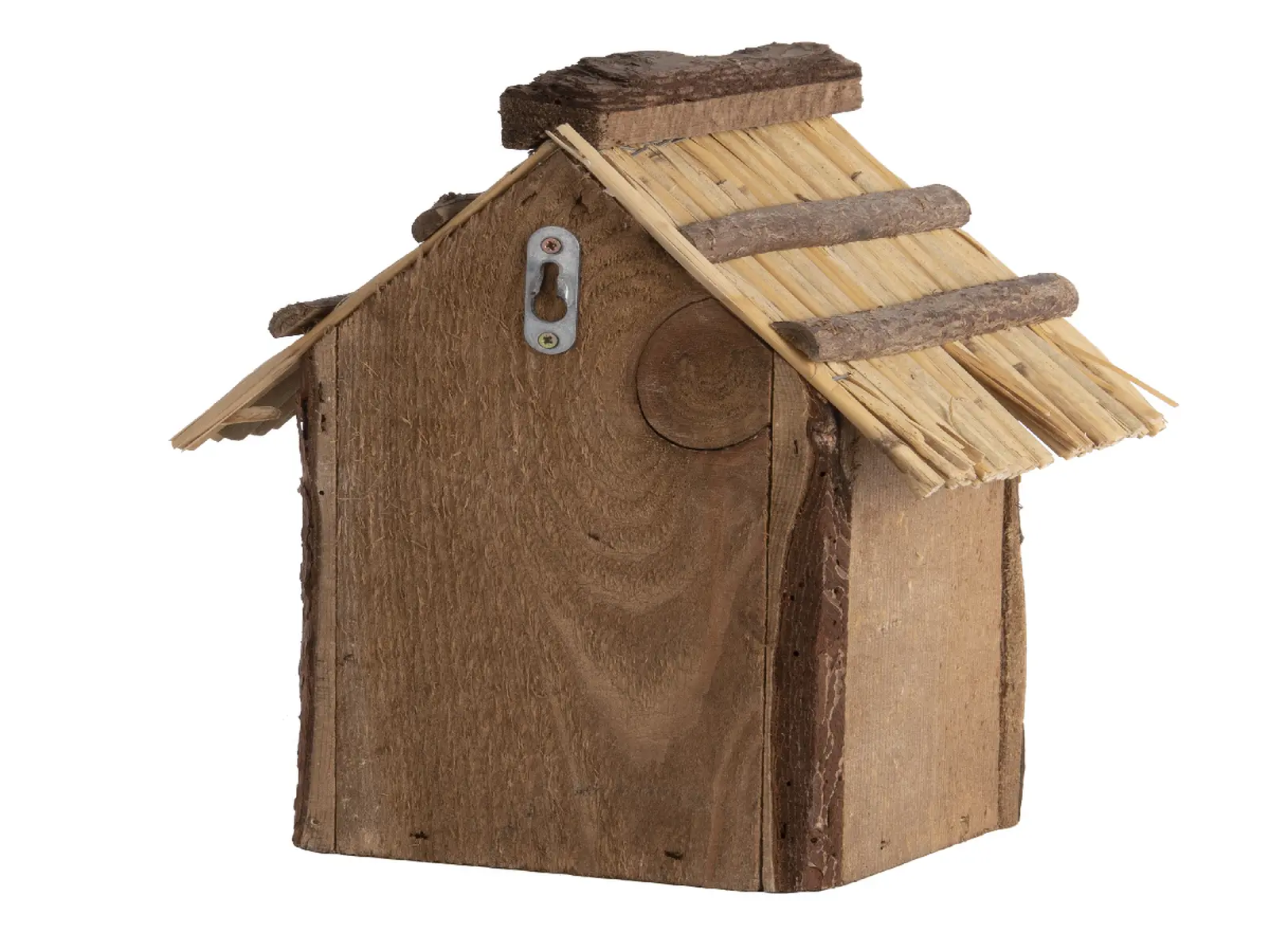 Dřevěná Budka BEST FOR BIRDS antik, slaměná střecha - Sýkora modřinka 27 cm (DOPRODEJ)|Esschert Design