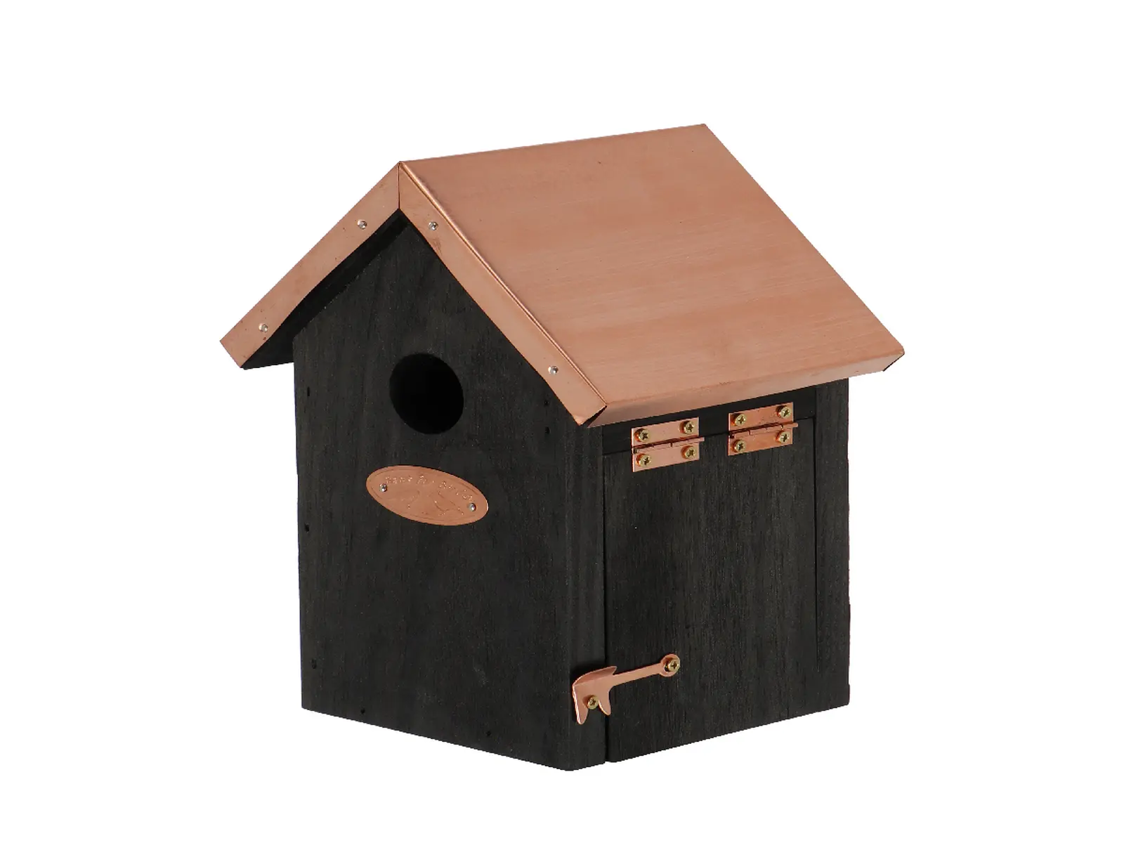 Budka COPPER pro Střízlíka zimního s poměděnou stříškou, černá, 14x11x20cm|Esschert Design