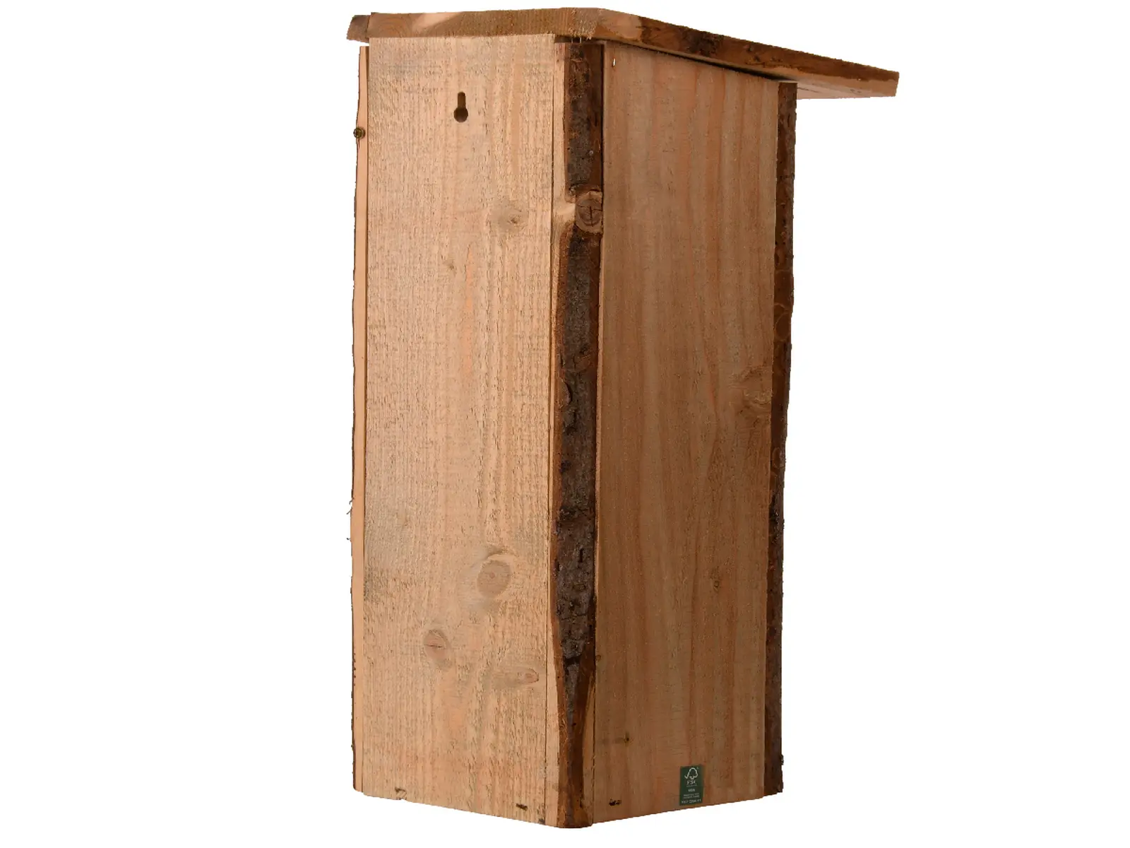 Budka WOODPECKER pro datla, 100% borové dřevo, 19x24x55cm, hnědá|Esschert Design