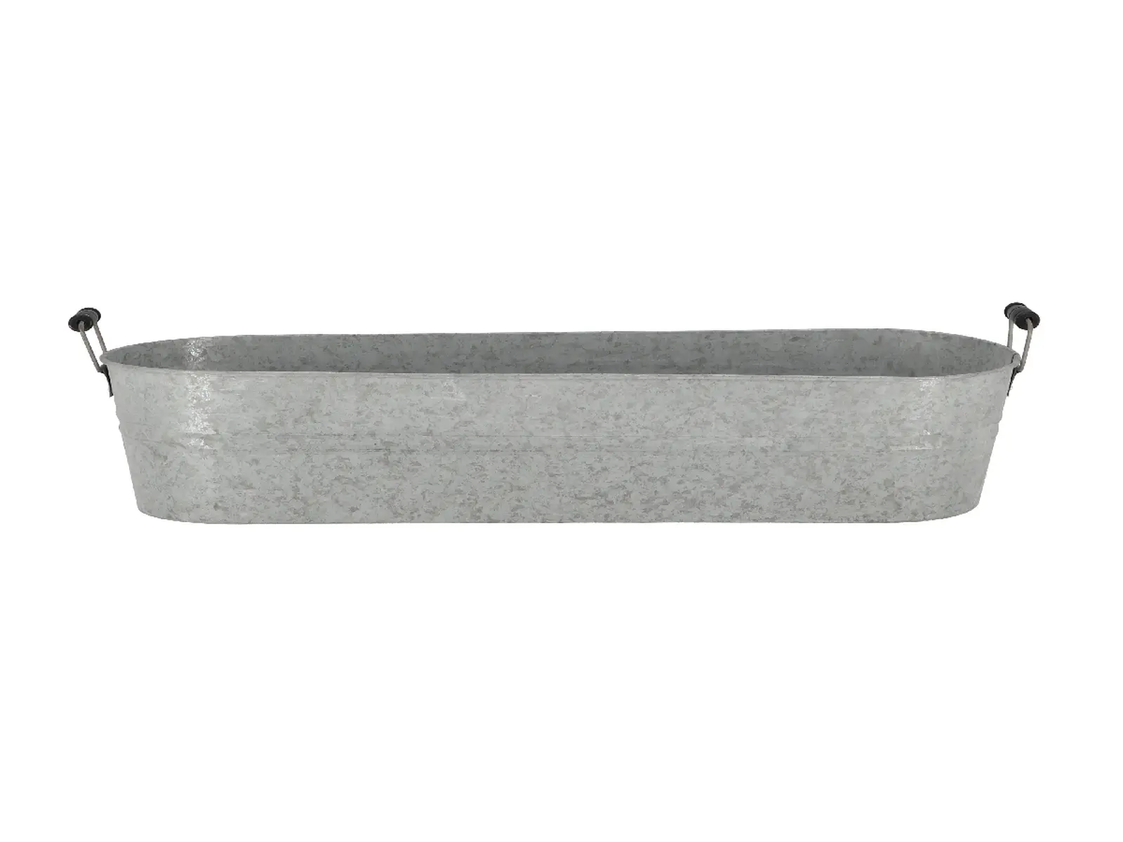 Truhlík oválný ZINC, zinek, 59x17x12cm, šedá|Esschert Design