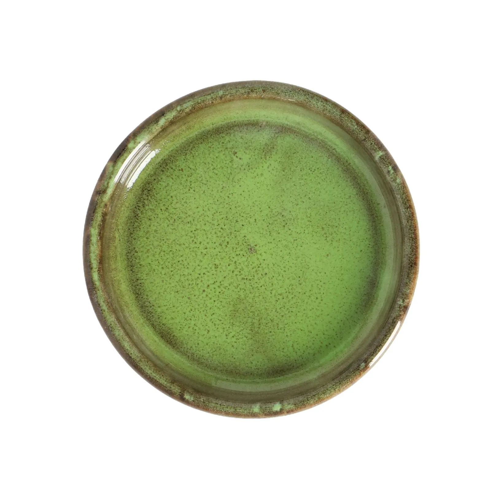Miska pod květináč, glazovaná, zelená, pr.16cm (PP021)|Esschert Design