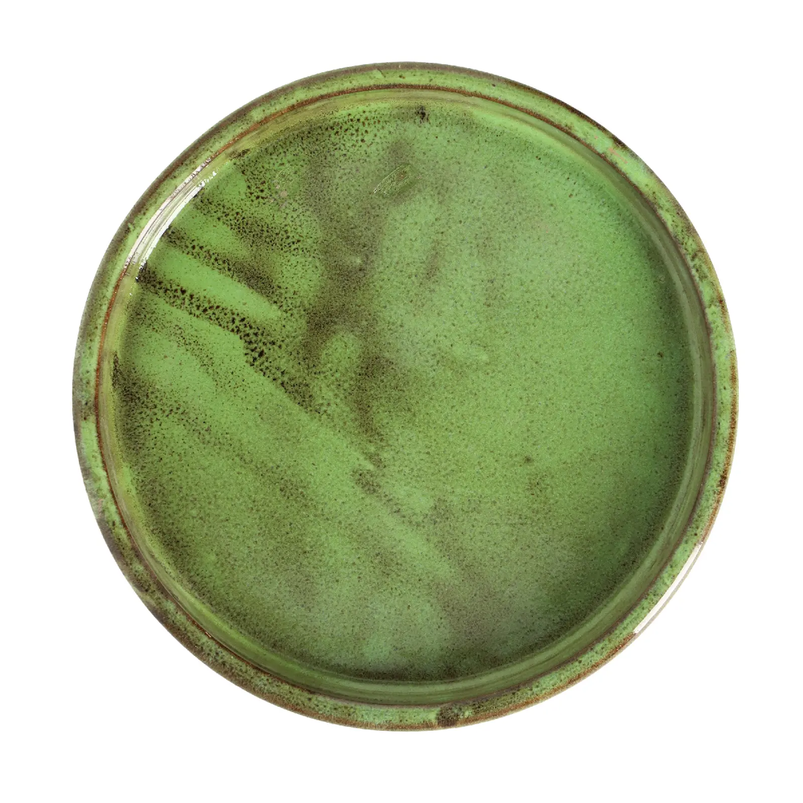 Miska pod květináč, glazovaná, zelená, pr.25cm (PP022)|Esschert Design