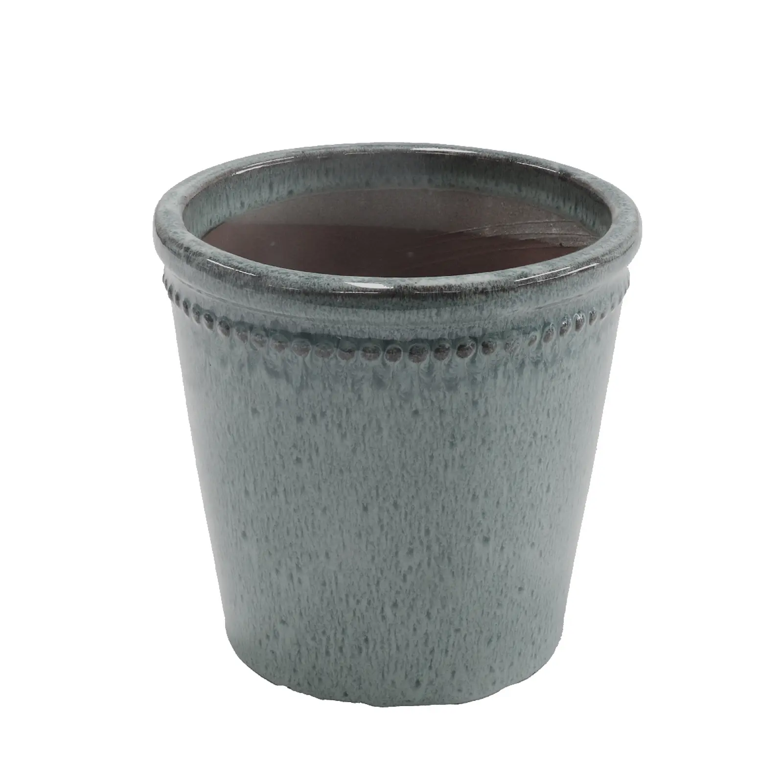 Květináč glazovaný, šedá, pr.15cm (PP025)|Esschert Design