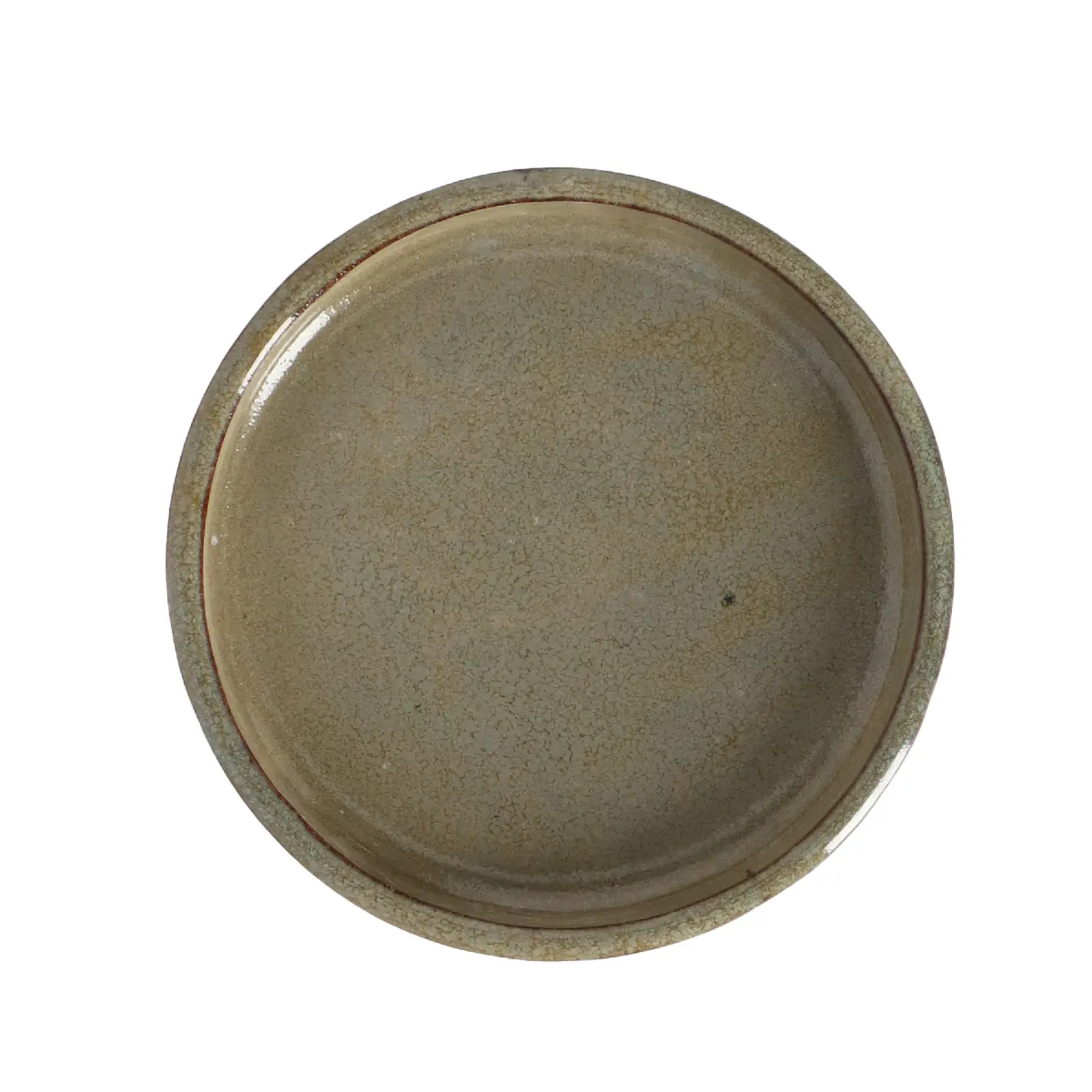 Miska pod květináč, glazovaná, šedá, pr.16cm (PP021)|Esschert Design
