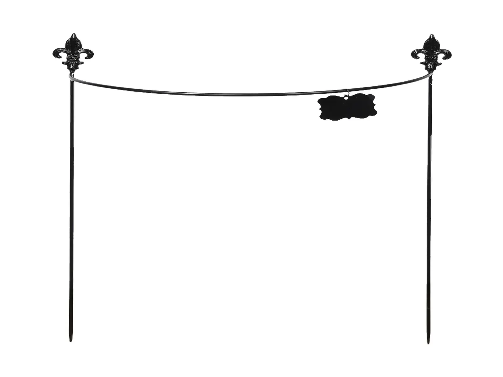 Podpora ke květinám WINDOW DRESSING, půlkruhová s cedulkou, V (DOPRODEJ)|Esschert Design