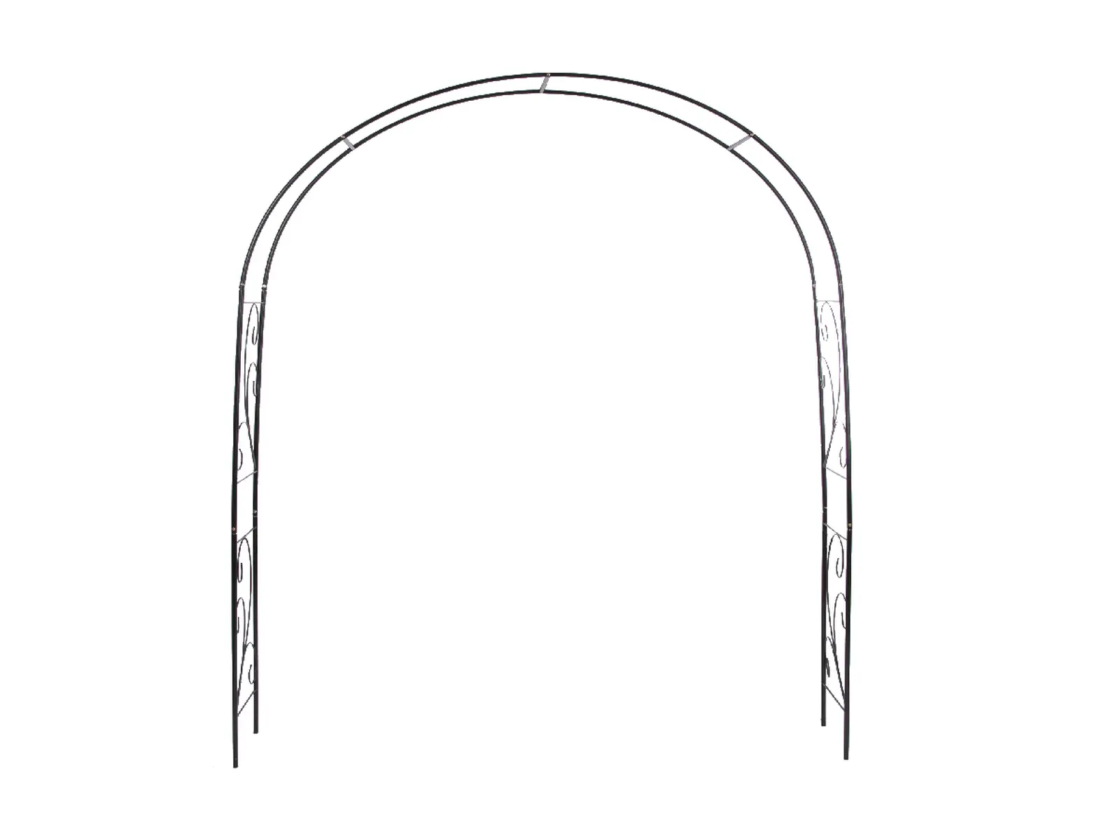 Oblouk pro pnoucí růže ORNAMENT, černá, 217,5x140 - 152x37cm|Esschert Design