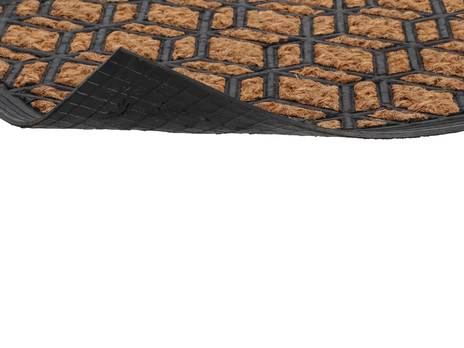 Rohožka gumová s kokosovým vláknem DIAMOND, 60x0,8x40cm|Esschert Design