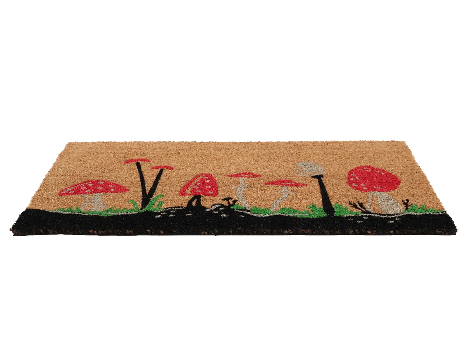 Rohožka MUSHROOMS kokosová, přírodní, 60x40x2cm|Esschert Design