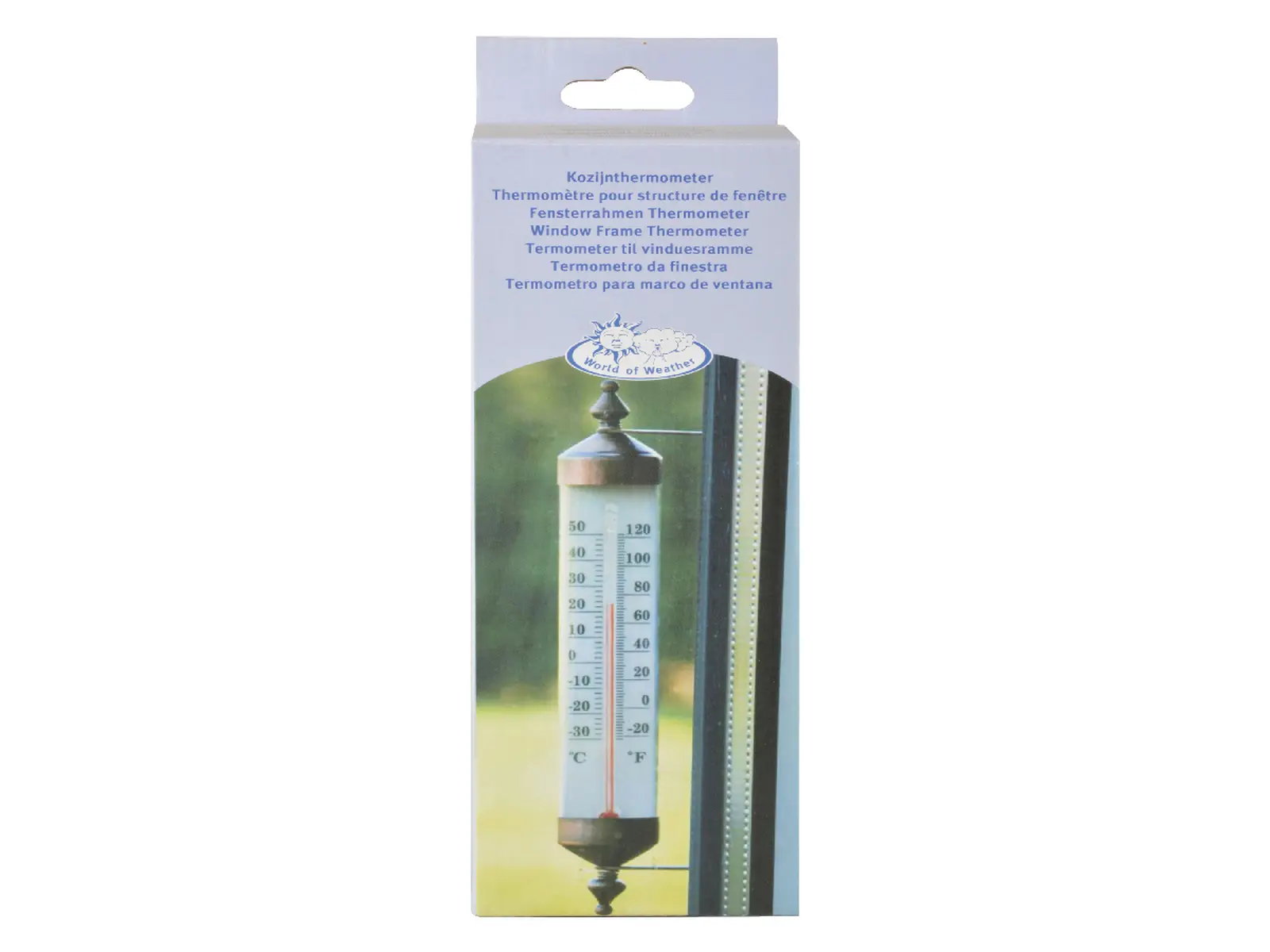 Teploměr WORLD OF WEATHER, na okno, 8,5 x 4,5 x 25 cm|Esschert Design