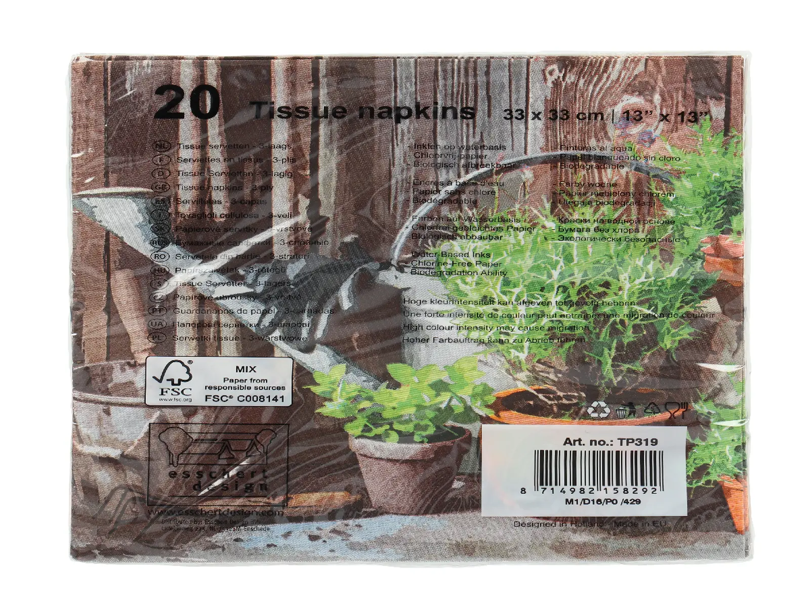 Ubrousek BYLINY 30x30cm, 20ks (DOPRODEJ)|Esschert Design