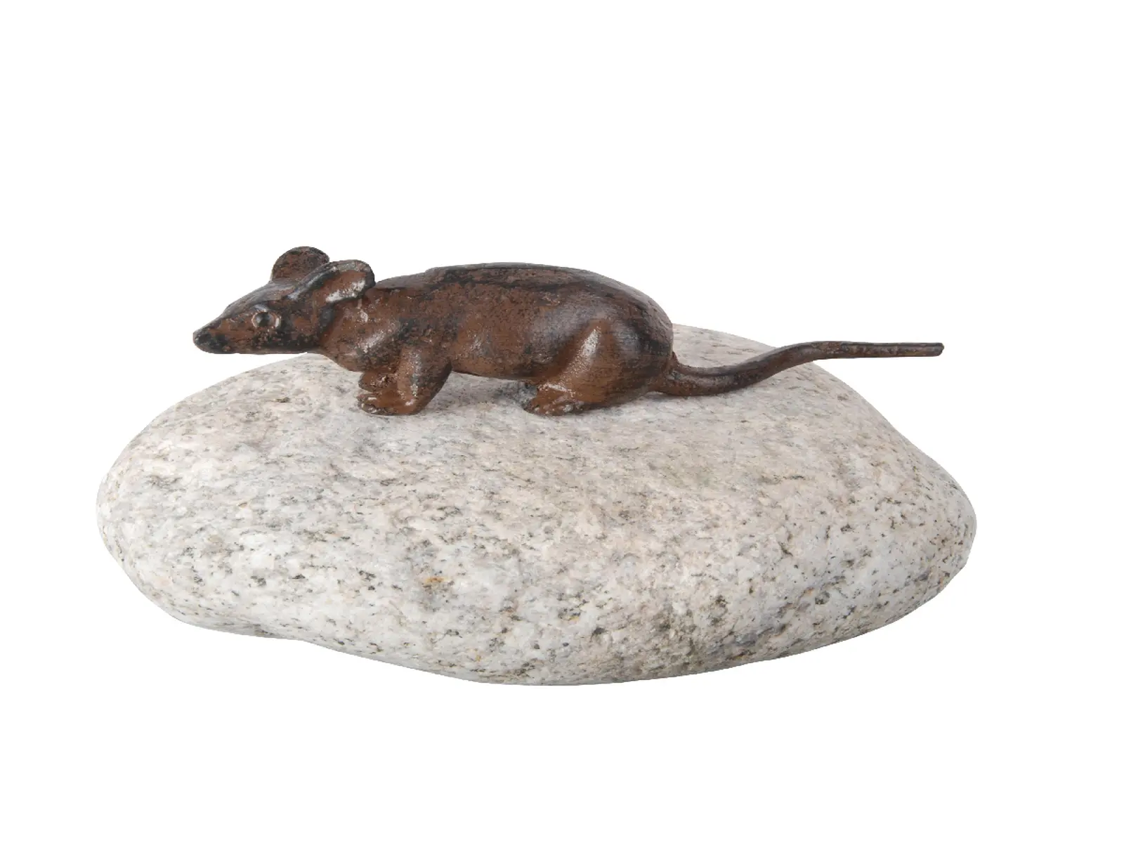Kámen ANIMAL STONE, s litinovými zvířátky, 13cm, (č.1 - č.6), šedá/hnědo-červená (balení obsahuje 6 kusů!)|Esschert Design
