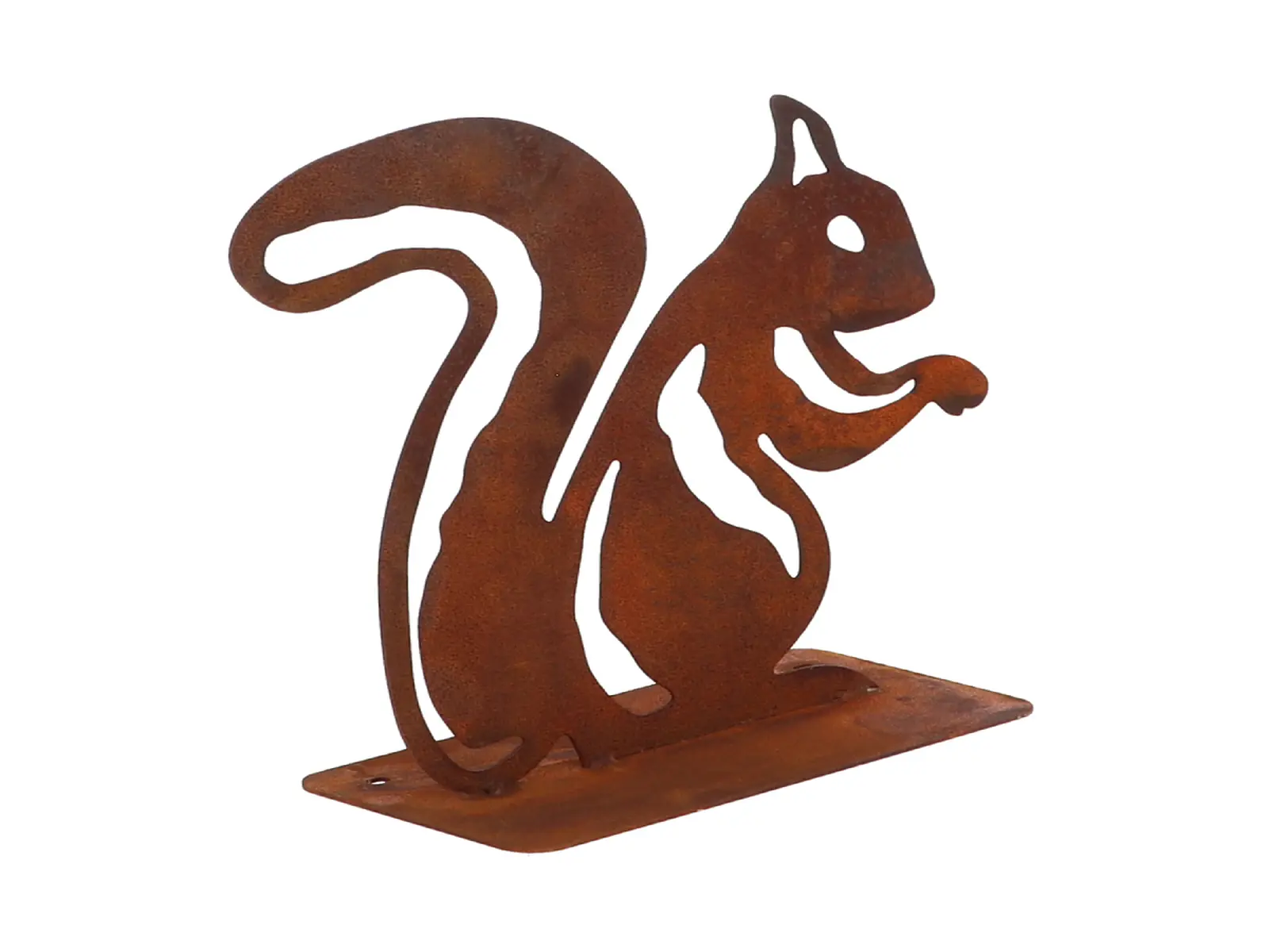 Dekorace RUST na podstavci, veverka, kov, 23x8x20cm|Esschert Design