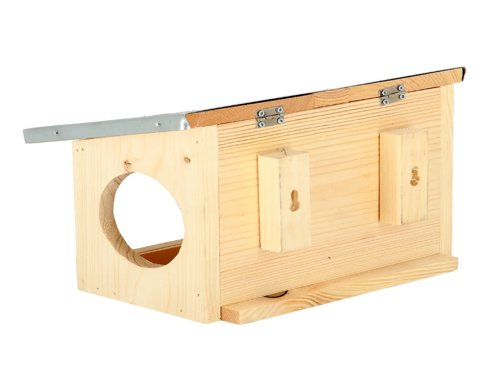 Krmítko pro veverky s pozink. Stříškou SINGLE, 25 x 17,5 x19 cm|Esschert Design