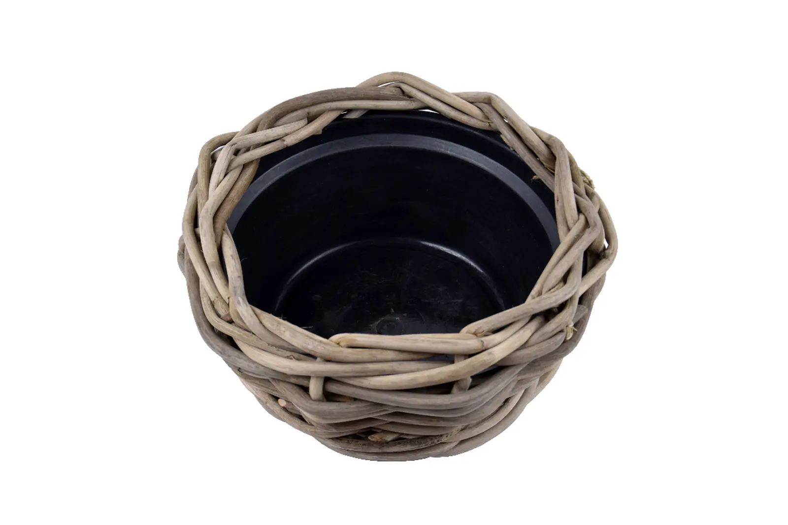 Obal na květináč DRY POT, ratan/plast, šedá|Van Der Leeden 1915