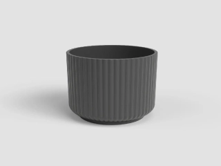 Květináč LUNA, 9cm, keramika, tm.šedá|ANTHRACITE|Artevasi