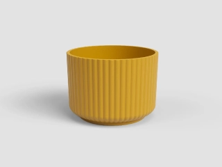 Květináč LUNA, 9cm, keramika, žlutá|YELLOW|Artevasi