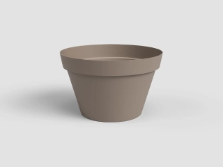 Květináč CAPRI, 35cm, plast, šedá|MATTE TAUPE|Artevasi