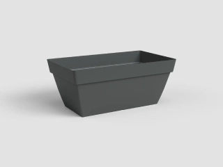 Truhlík CAPRI, XL, 80cm, plast, tm.šedá|ANTHRACITE|Artevasi