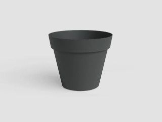 Květináč CAPRI, 56cm, plast, tm.šedá|ANTHRACITE|Artevasi