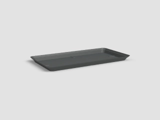 Tácek pod květináč|truhlík CAPRI, 80cm, plast, tm.šedá|ANTHRACITE|Artevasi