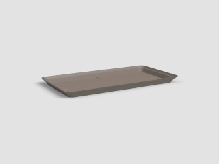 Tácek pod květináč|truhlík CAPRI, 80cm, plast, šedá|MATTE TAUPE|Artevasi