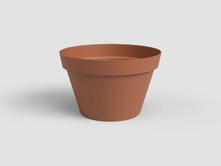 Květináč CAPRI, 40cm, plast, hnědá|TERRACOTTA|Artevasi