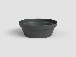 Mísa|květináč CAPRI, 25cm, plast, tm.šedá|ANTHRACITE|Artevasi