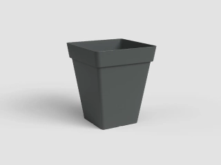 Květináč CAPRI, čtvercový, 50cm, plast, tm.šedá|ANTHRACITE|Artevasi