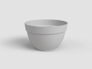 Květináč CAPRI, 25cm, plast, sv.šedá|LIGHT GREY|Artevasi