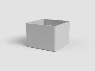 Květináč OSLO, čtvercový, 17cm, plast, sv.šedá|LIGHT GREY|Artevasi