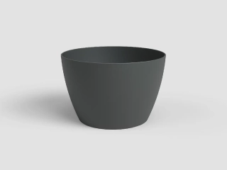 Květináč SAN REMO, 20cm, plast, tm.šedá|ANTHRACITE|Artevasi