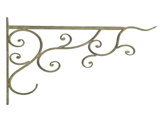 Konzolka AGED METAL na zeď, kov, zelená patina, 2x34x26cm (DOPRODEJ)|Esschert Design