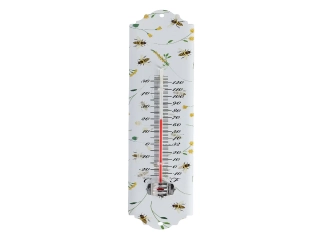 Teploměr s potiskem Včelka BEE, 30cm, bílá|Esschert Design