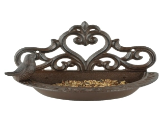 Krmítko s ptáčkem na zeď MISCELLANEOUS, litinové, 24 x 13 x 15 cm, dárkové balení|Esschert Design
