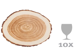 Tácek papírový Letokruh, pr. 10 cm, set 10ks (DOPRODEJ)|Esschert Design