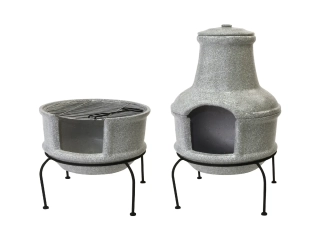 Ohniště krbové na podstavci | BBQ, keramické, M, 20kg (DOPRODEJ)|Esschert Design