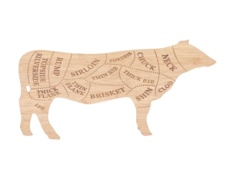 Prkénko COW CUTTTING, přírodní, 49x31cm|Esschert Design