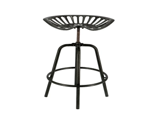 Židle barová TRAKTOR, výška 62-77cm, černá|Esschert Design