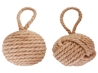 Zarážka dveřní KLUBÍČKO, přírodní, 14cm (balení obsahuje 2 kusy!)|Esschert Design