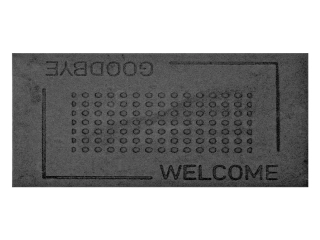 Rohožka BEST FOR BOOTS nápis GOODBYE/WELCOME, černo-šedá, 76 x 45 cm (DOPRODEJ)|Esschert Design