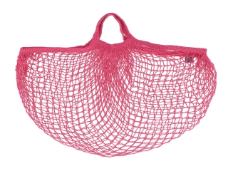Taška síťovka, růžová, se zpevněným okrajem a úchytem, 42 x 1 x 47 cm|Esschert Design