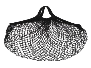 Taška síťovka, černá, se zpevněným okrajem a úchytem, 42 x 1 x 47 cm|Esschert Design
