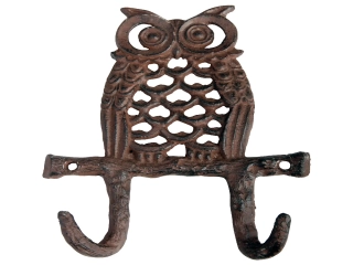 Dvojháček sovička, litina, 14x3x17cm (DOPRODEJ)|Esschert Design