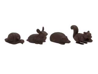 Dekorace - zvířátka litinová, balení obsahuje 4 kusy!, 11 cm, 14 cm, 15 cm, 17 cm|Esschert Design