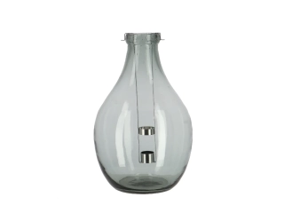 Svícen BOTTLE, čirá, pr.18x38cm|Esschert Design