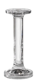 Svícen SOLID, čirá, pr. 9x18,5cm|Ego Dekor