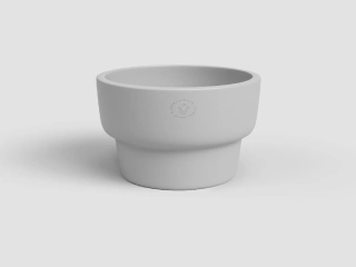 Květináč ECHO, stohovatelný, 17cm, keramika, sv.šedá|LIGHT GREY|Artevasi