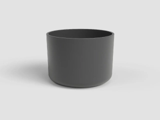 Květináč JUNO, 12cm, keramika, tm.šedá|ANTHRACITE|Artevasi